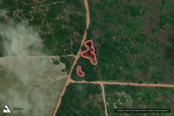 Imagem de satélite — Embargo IBAMA — Infração Ambiental - Rio Tinto/PB