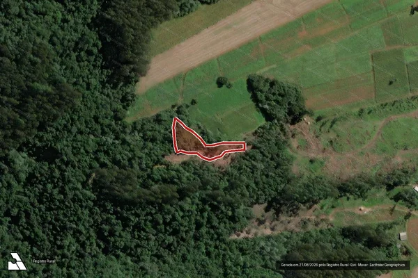Imagem de satélite de Infração Ambiental em Santa Terezinha - SC