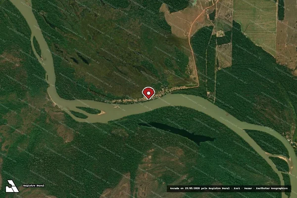 Imagem de satélite — Embargo IBAMA — Infração referente a Qualidade Ambiental - Cabixi/RO