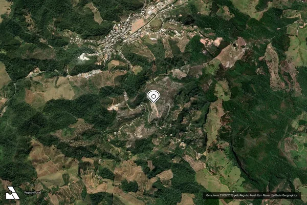Imagem de satélite — Embargo IBAMA — Infração Ambiental - Vargem Alta/ES
