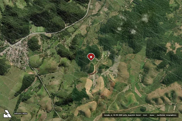 Imagem de satélite de Infração Ambiental em Rio Bonito - RJ (marcador da localização)