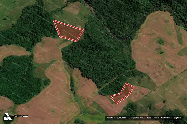 Imagem de satélite de Infração da Flora em São Martinho da Serra - RS