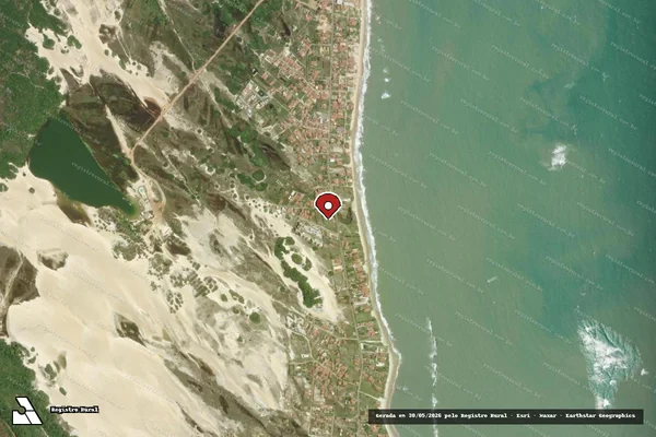 Imagem de satélite — Embargo IBAMA — Infração Ambiental — Extremoz/RN