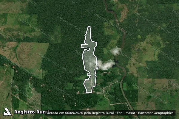 Imagem de satélite de Infração da Flora em Pacajá - PA