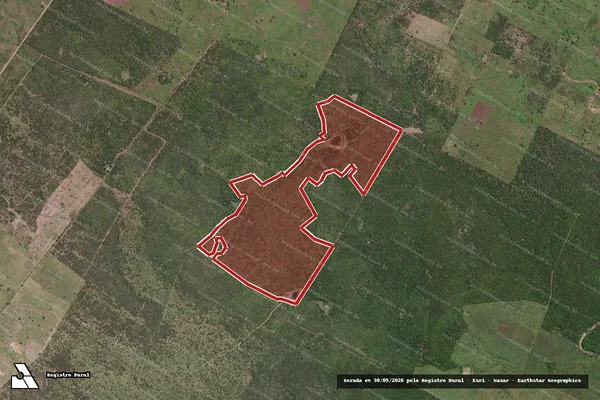 Imagem de satélite — Embargo IBAMA — Infração da Flora - Piranhas/AL