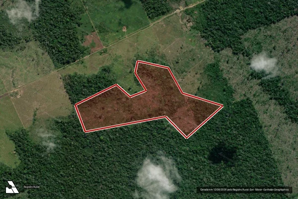 Imagem de satélite de Infração Ambiental em Lábrea - AM