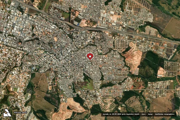 Imagem de satélite de Infração da Fauna em Nova Serrana - MG (marcador da localização)