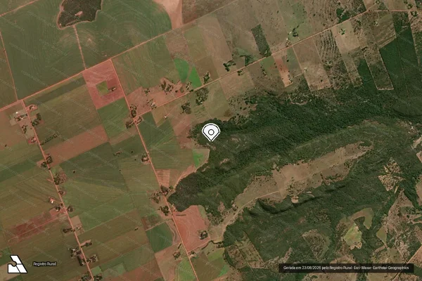 Imagem de satélite — Embargo IBAMA — Infração Ambiental - Rondonópolis/MT