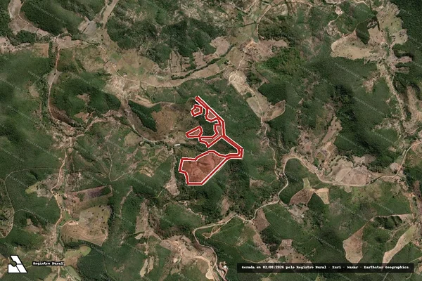 Imagem de satélite de Infração da Flora em Novo Cruzeiro - MG