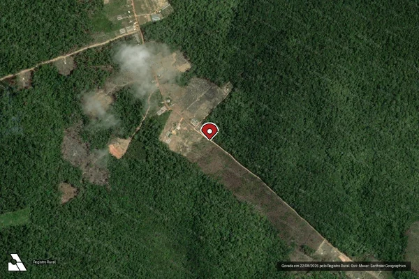 Imagem de satélite — Embargo IBAMA — Infração da Flora - Presidente Figueiredo/AM