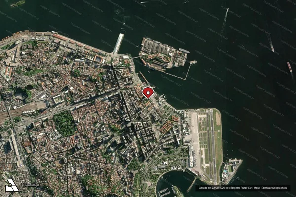 Imagem de satélite — Embargo IBAMA — Infração Ambiental - Rio de Janeiro/RJ