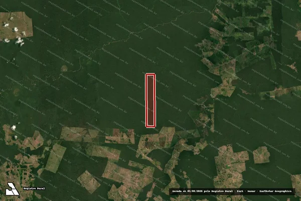 Imagem de satélite de Infração da Flora em Lábrea - AM
