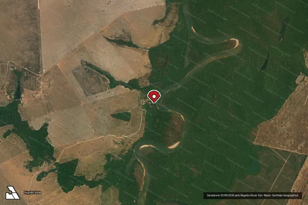 Imagem de satélite — Embargo IBAMA — Infração Ambiental - Gaúcha do Norte/MT