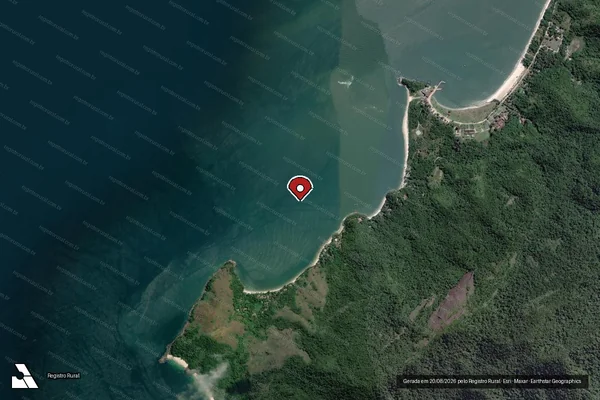 Imagem de satélite — Embargo IBAMA — Infração Ambiental - Rio de Janeiro/RJ