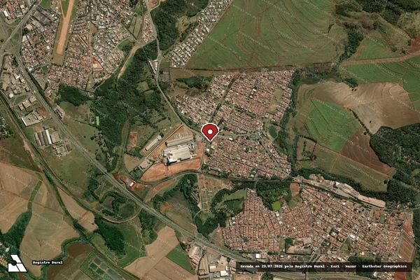 Imagem de satélite de Infração da Fauna em Santa Gertrudes - SP (marcador da localização)
