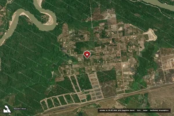 Imagem de satélite de Infração Ambiental em Alto Alegre do Pindaré - MA (marcador da localização)