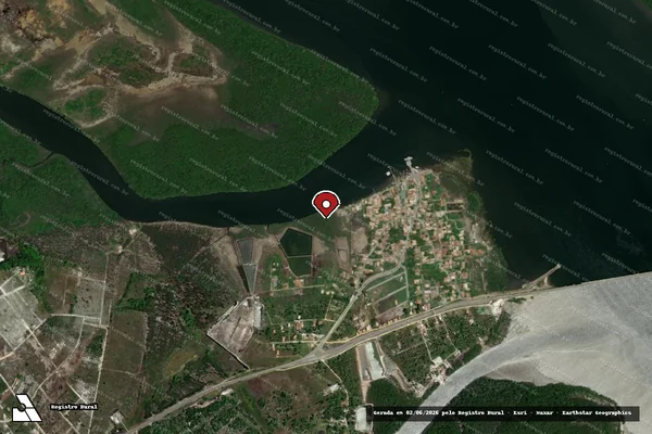 Imagem de satélite — Embargo IBAMA — Infração Ambiental - Indiaroba/SE