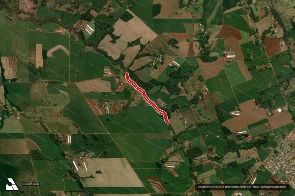 Imagem de satélite de Infração Ambiental em Céu Azul - PR