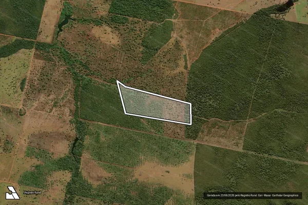 Imagem de satélite de Infração Ambiental em Ribeirão Cascalheira - MT
