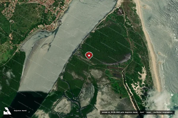 Imagem de satélite — Embargo IBAMA — Infração Ambiental — Baía Formosa/RN