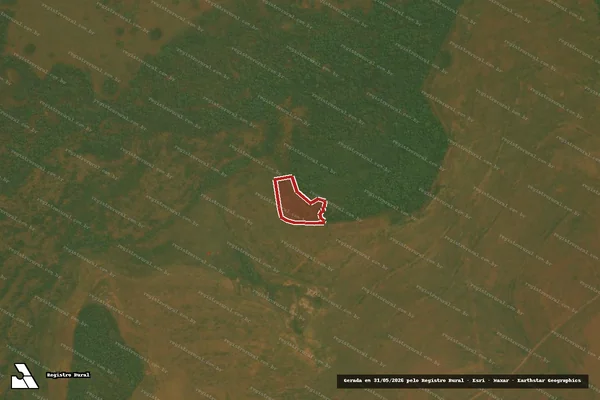 Imagem de satélite de Infração da Flora em Bandeirantes - MS