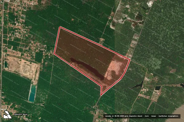 Imagem de satélite — Embargo IBAMA — Infração da Flora - Caucaia/CE