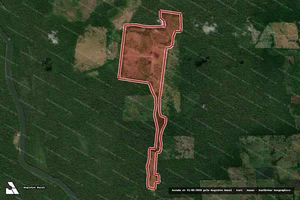 Imagem de satélite de Infração Ambiental em Colniza - MT
