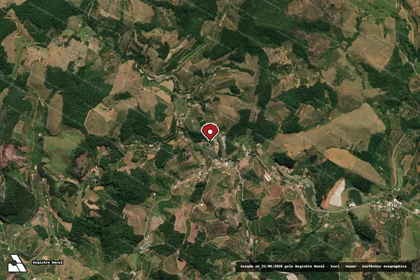 Imagem de satélite de Infração Ambiental em Vitória - ES (marcador da localização)