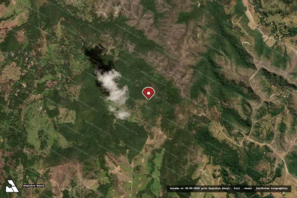 Imagem de satélite de Infração da Flora em Águas Lindas de Goiás - GO (marcador da localização)