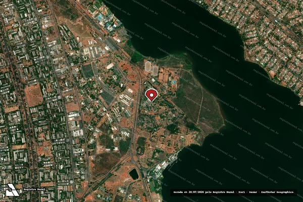 Imagem de satélite de Infração Ambiental em Novo Progresso - PA (marcador da localização)