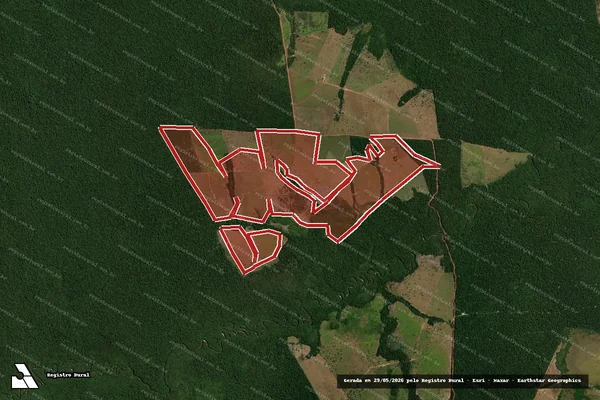 Imagem de satélite de Infração Ambiental em Juína - MT