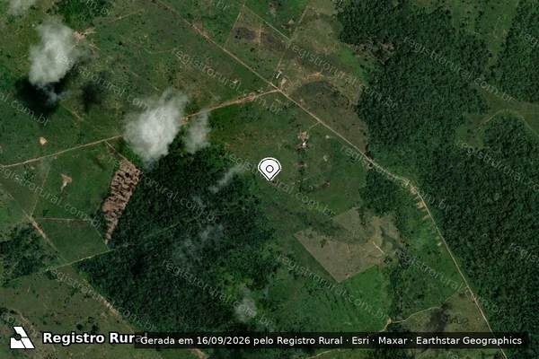 Imagem de satélite — Embargo IBAMA — Infração Ambiental - Boca do Acre/AM