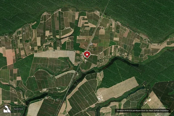 Imagem de satélite — Embargo IBAMA — Infração Ambiental - Sooretama/ES