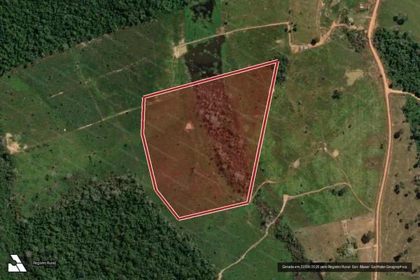 Imagem de satélite — Embargo IBAMA — Infração da Flora - Porto Acre/AC