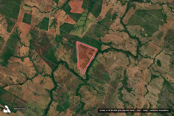 Imagem de satélite — Embargo IBAMA — Infração da Flora - Minaçu/GO