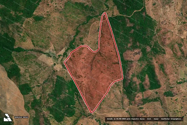 Imagem de satélite — Embargo IBAMA — Infração Ambiental — Miranorte/TO