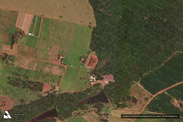 Imagem de satélite — Embargo IBAMA — Desmatamento - Canarana/MT