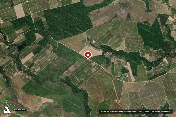 Imagem de satélite de Infração Ambiental em Jaguaré - ES (marcador da localização)