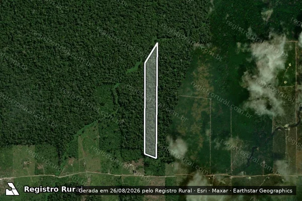 Imagem de satélite de Infração da Flora em Candeias do Jamari - RO