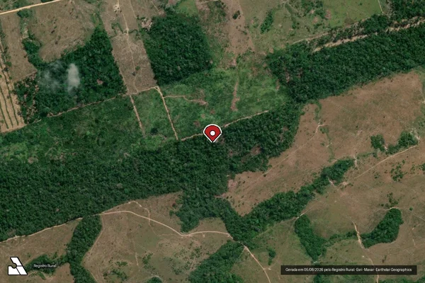 Imagem de satélite de Infração da Flora em Itaituba - PA (marcador da localização)