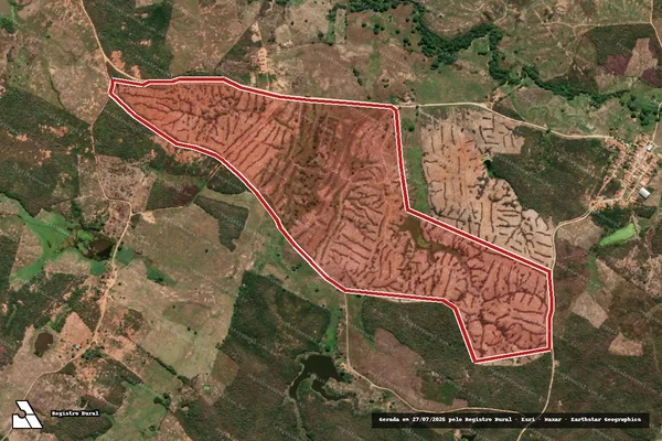 Imagem de satélite de Infração da Flora em Piquet Carneiro - CE
