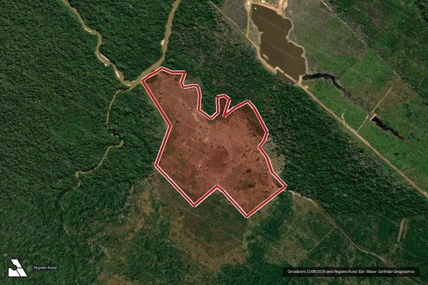Imagem de satélite de Infração da Flora em Lábrea - AM