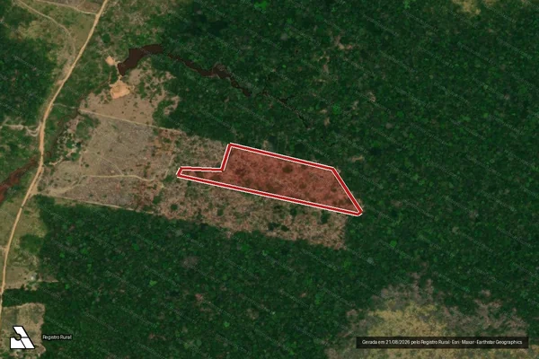 Imagem de satélite de Infração da Flora em Canutama - AM