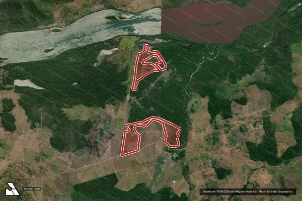 Imagem de satélite de Desmatamento em São Félix do Xingu - PA