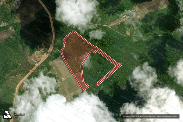 Imagem de satélite de Infração da Flora em Cutias - AP