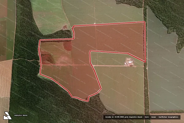 Imagem de satélite de Infração Ambiental em Tabaporã - MT