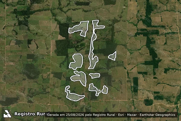 Imagem de satélite de Desmatamento em Campo Novo de Rondônia - RO