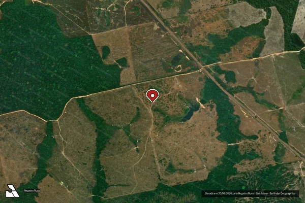 Imagem de satélite — Embargo IBAMA — Infração da Flora - Trairão/PA