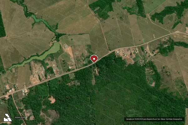 Imagem de satélite de Infração Ambiental em Tomé-Açu - PA (marcador da localização)
