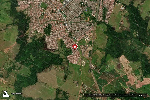 Imagem de satélite — Embargo IBAMA — Infração da Fauna — Marília/SP